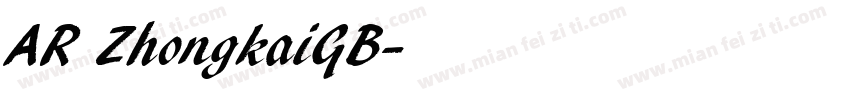 AR ZhongkaiGB字体转换